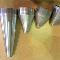 Metal spinning process steps for aluminum artillery shell