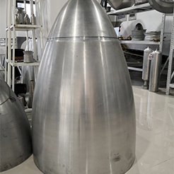 Aluminum alloy casing for aerospace transport aircraft engines