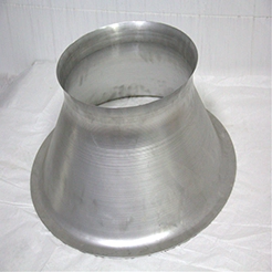 Centrifugal fan air inlet funnel