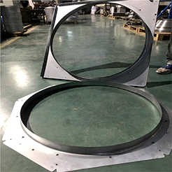 Metal internal spinning fan flange ring