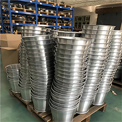 Batch metal spinning production of cone barrels