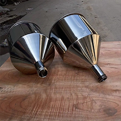 Stainless steel funnel (metal spinning + polishing)