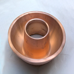 Copper hemispherical shield metal spinning