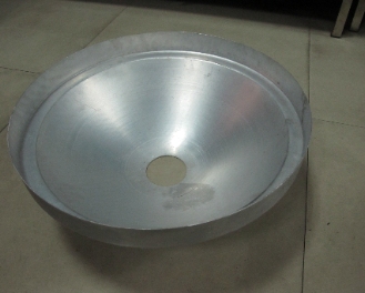 Aluminum satellite transmitter metal spinning