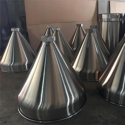 Stainless steel funnel polishing details