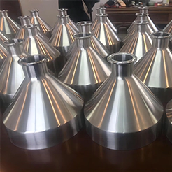 Custom designed stainless steel spinning funnel