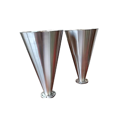 Conical funnel metal spinning + polishing OEM