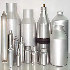 Various hydrogen cylinder samples - metal spinning