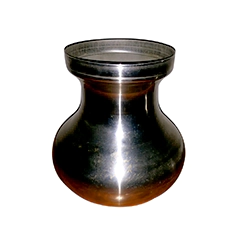 Stainless steel metal spun vases