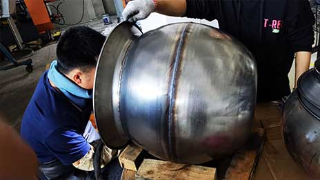 Stainless steel stir-fry bucket welding case