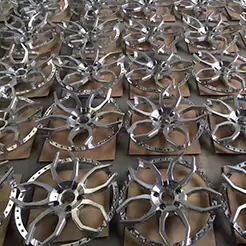 Automobile wheel hub parts milling