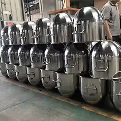 Stainless steel commercial food mixing barrel polishing