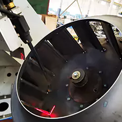 Robot welding scanning impeller